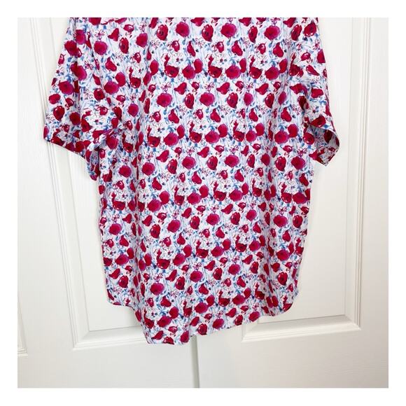 Bugatchi Floral S/S Linen Camp Shirt NWT - Picture 7 of 10